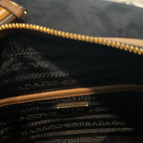 Prada Crossbody leather Bandoliera Camera Bag with Guitar Strap Caramel color - Picture 8 of 11
